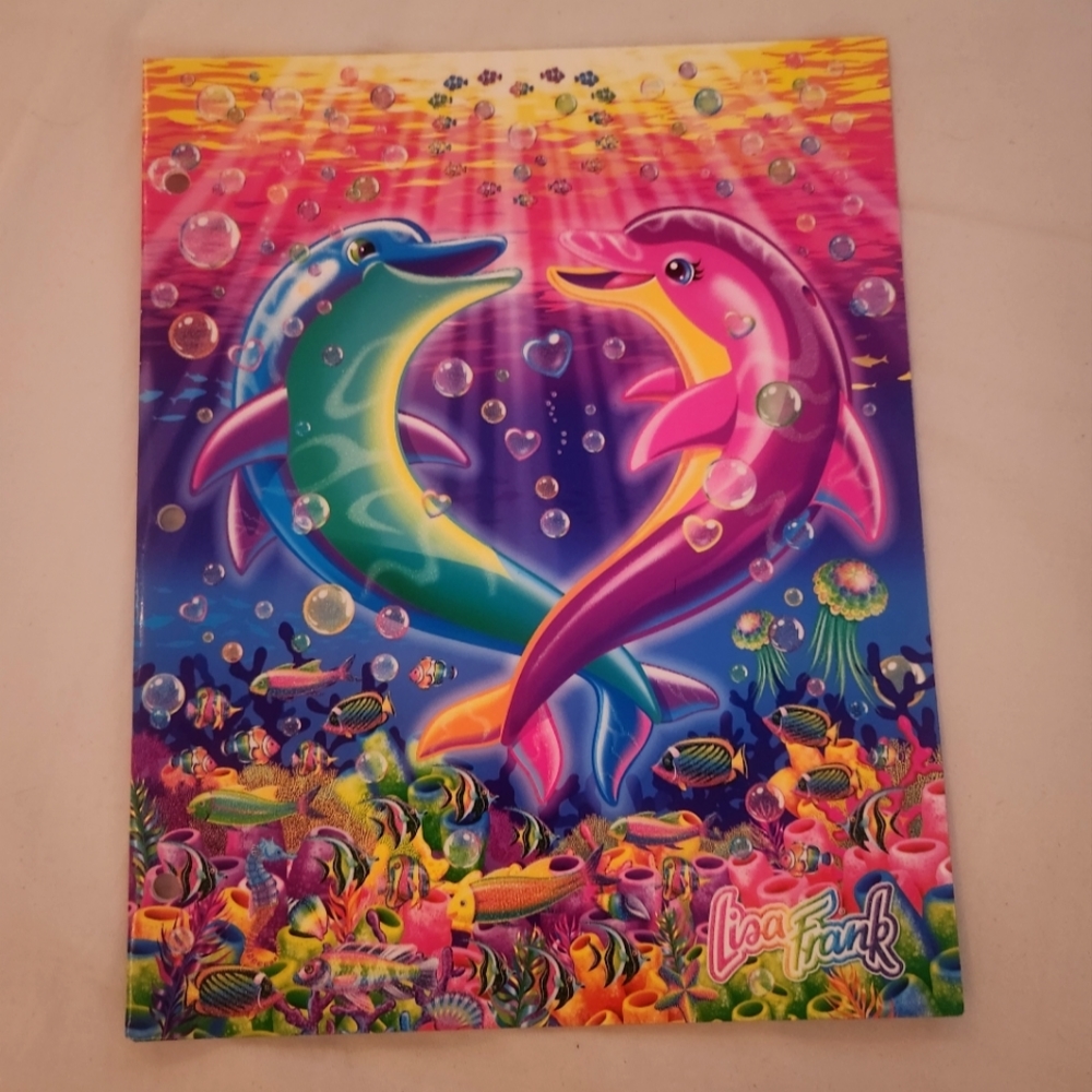 NEW Lisa Frank Folder Dancing Dolphins